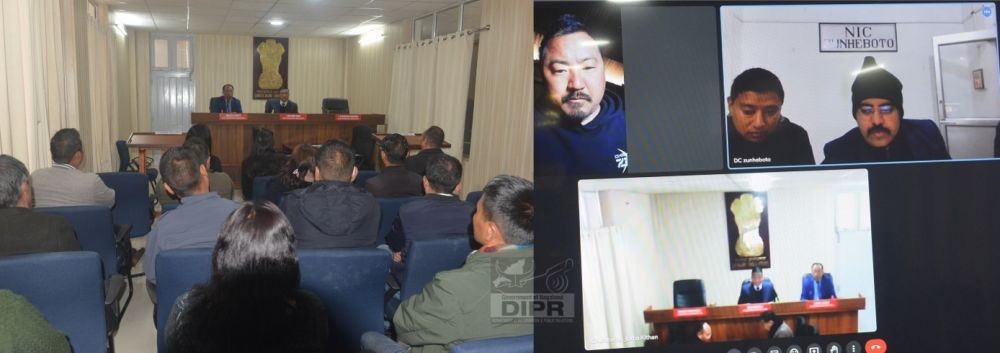 Nagaland Information Commission launched the Hybrid Mode of Hearing at the New Nagaland Commission Complex, Kohima on January 18. (DIPR Photo)